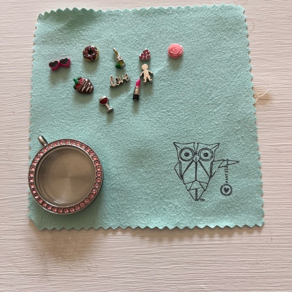 Origami Owl Living Locket and Ten Charms - Picture 3 of 4